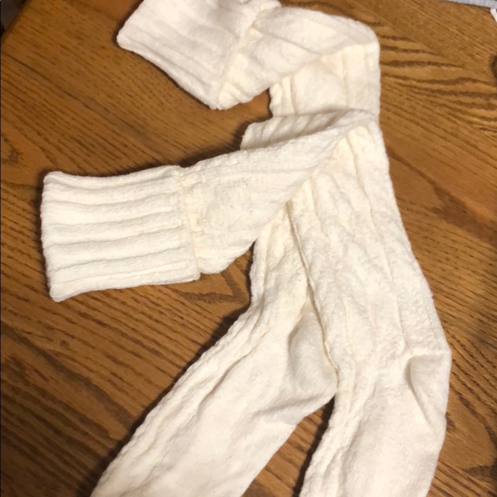 Ivory knee high boot socks